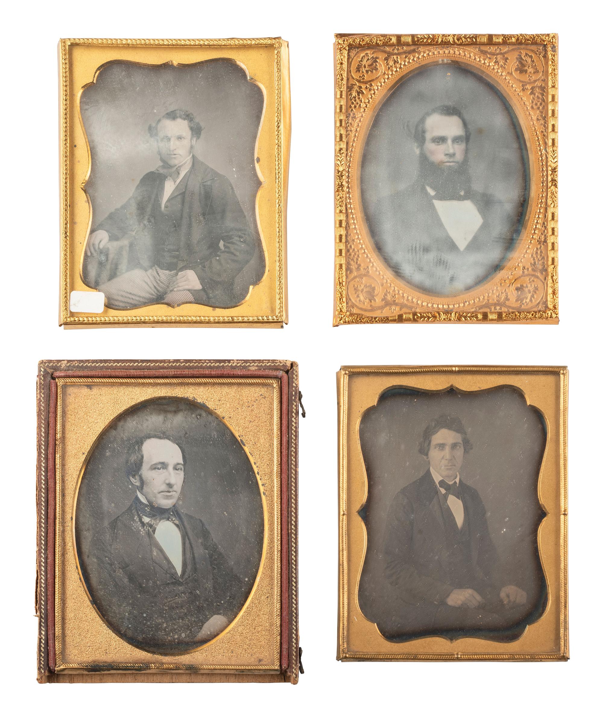 [EARLY PHOTOGRAPHY]. 18 quarter plate or smaller daguerreotype portraits of gentlemen.