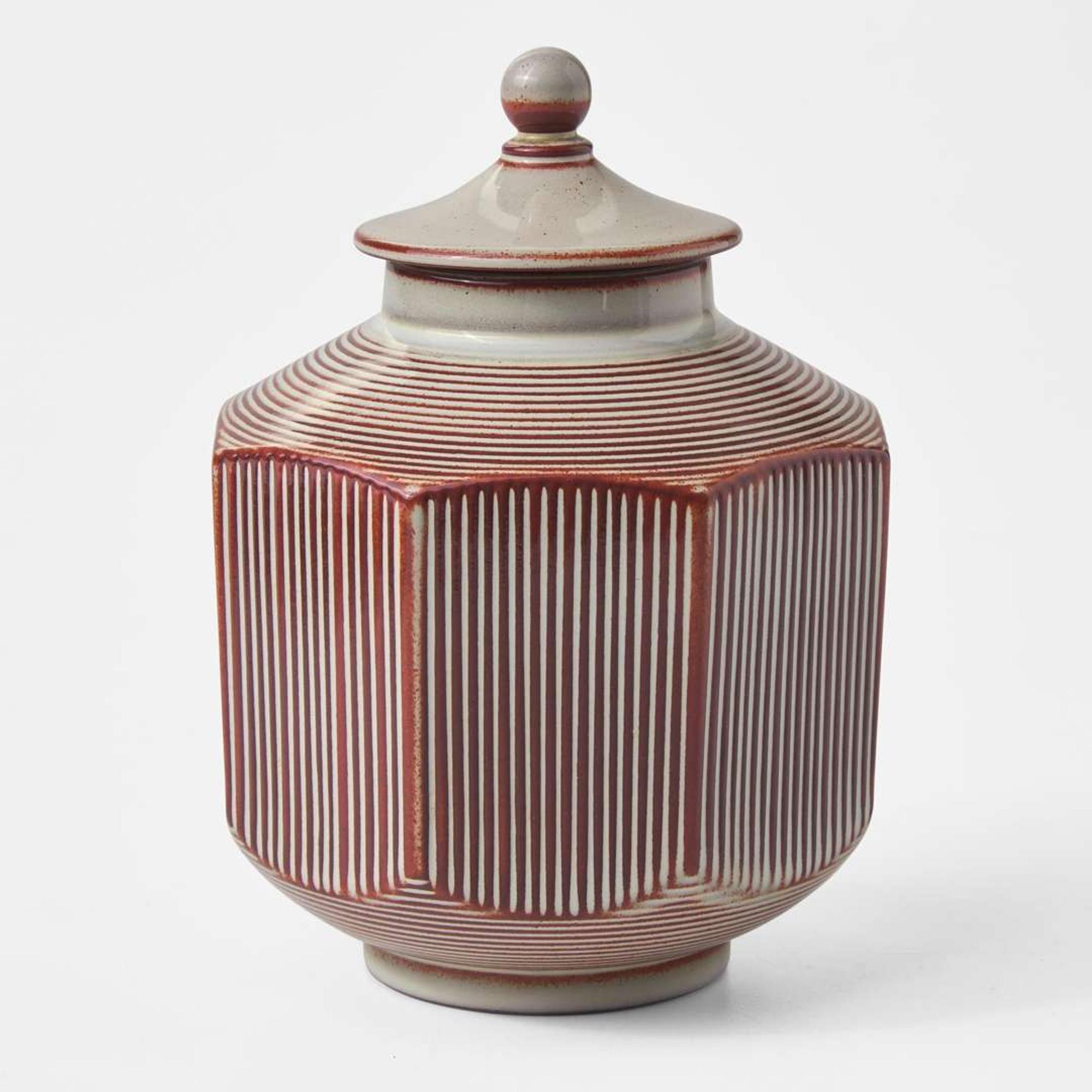 A Wedgwood Norman Wilson (1902-1985) Unique Ware Lidded Jar UK, 1960s