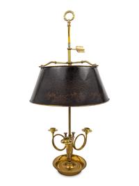 A Louis XVI Style Brass Bouillotte Lamp