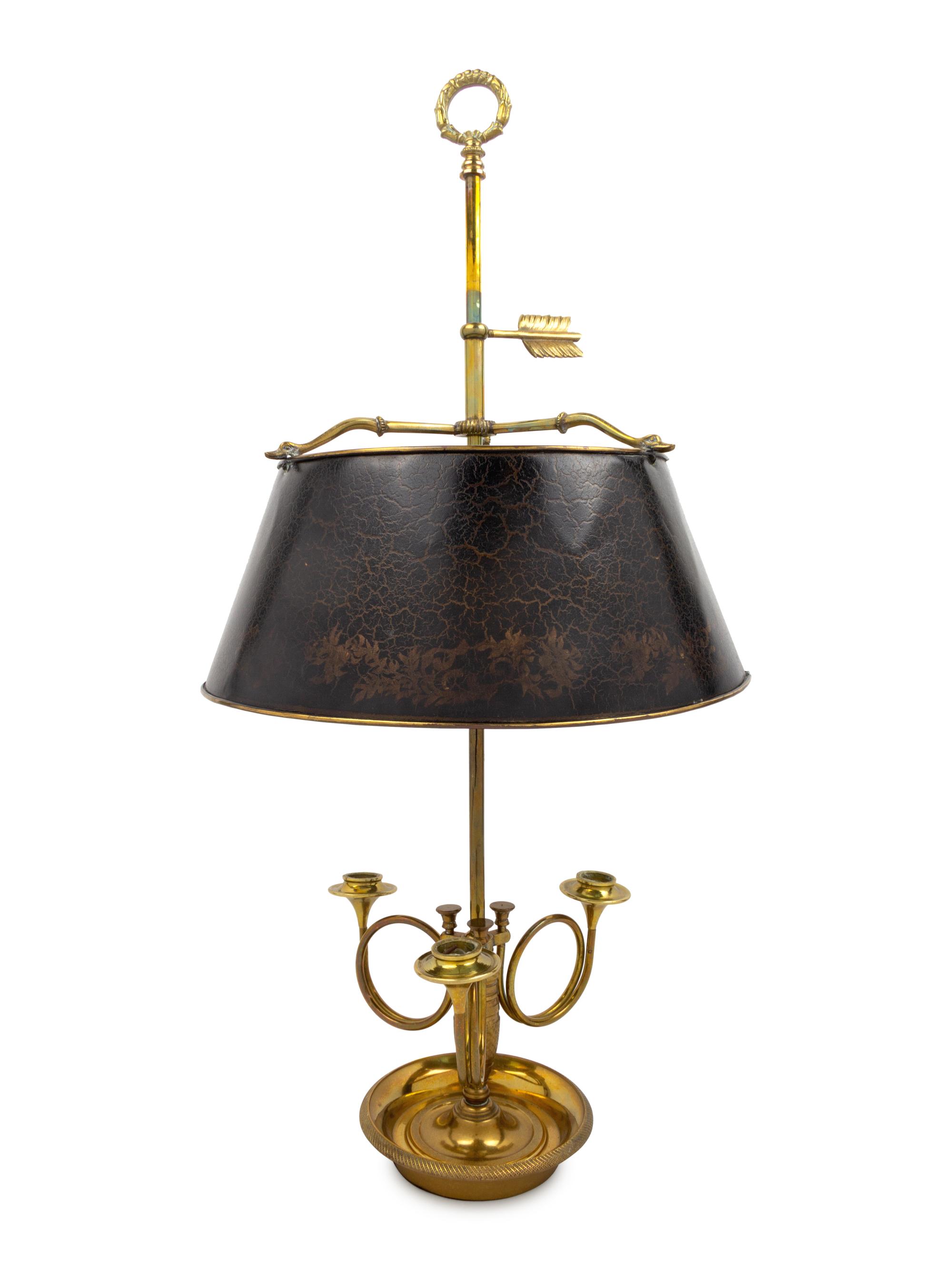 A Louis XVI Style Brass Bouillotte Lamp