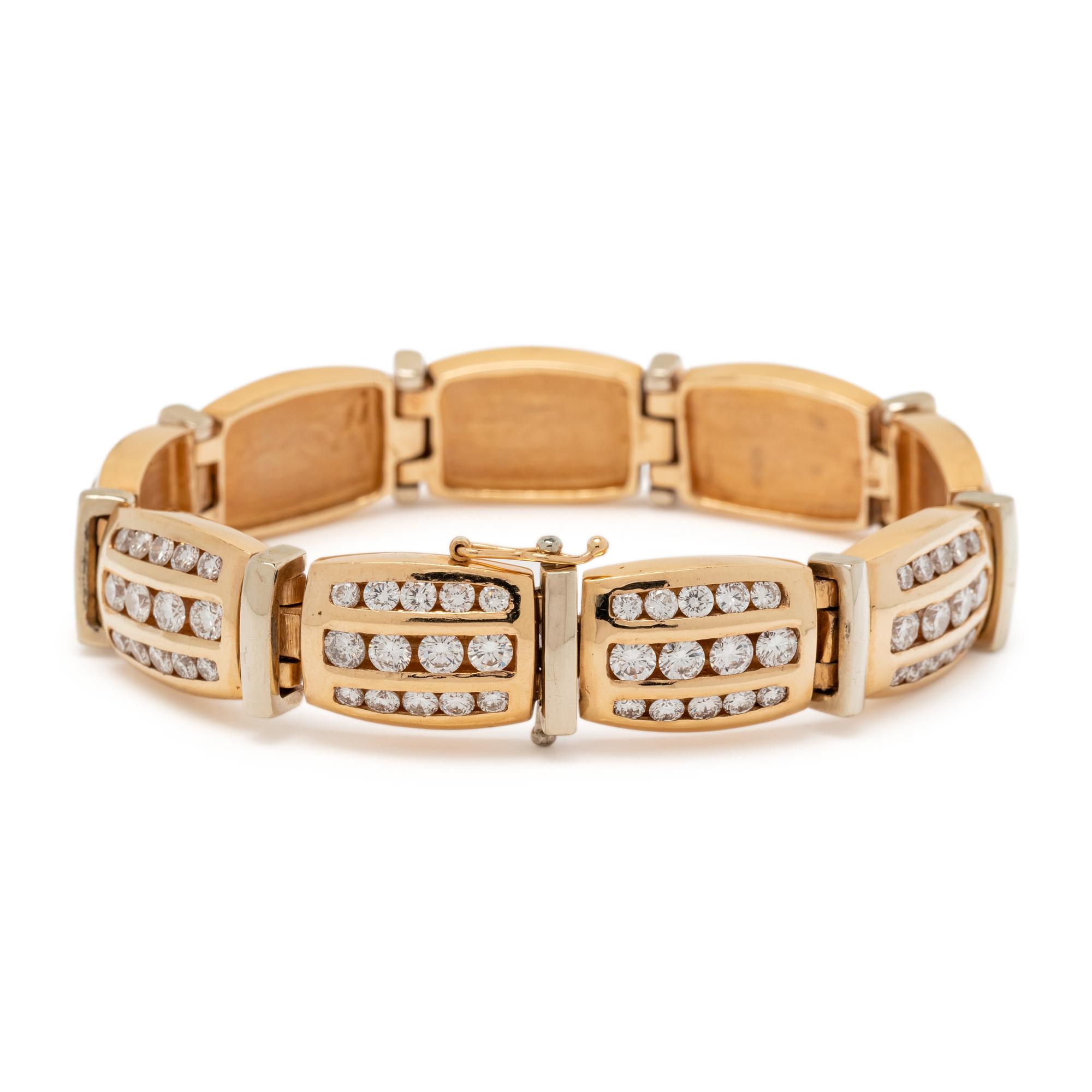 BICOLOR GOLD AND DIAMOND BRACELET