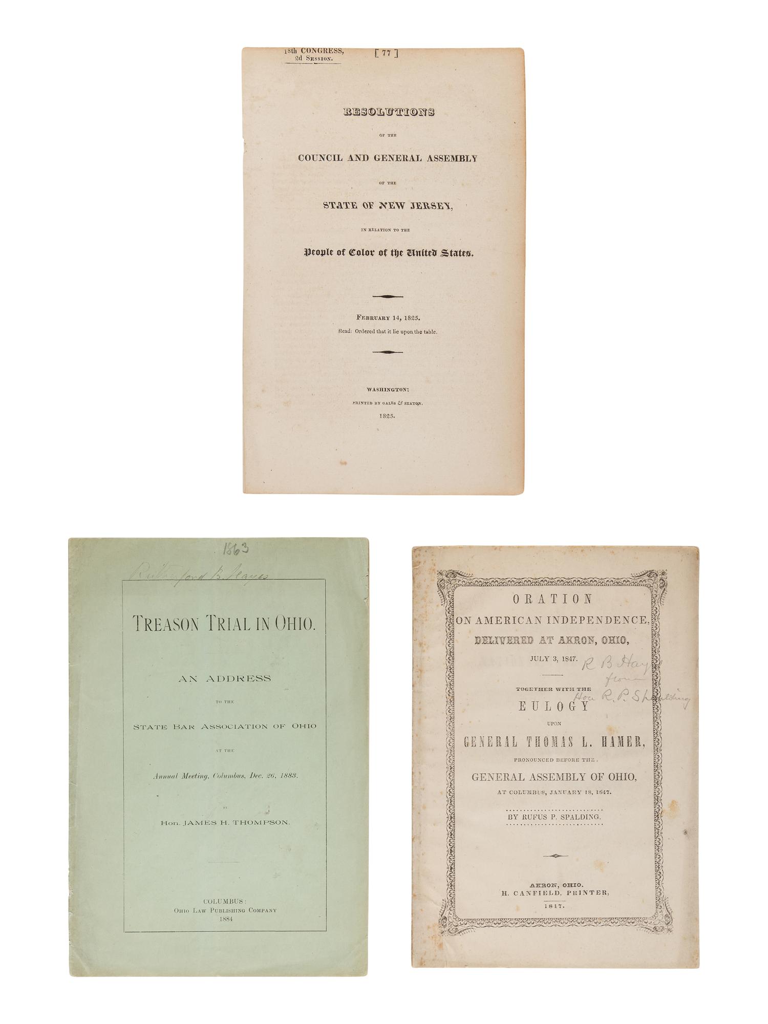 [AMERICANA]. A group of 22 works relating to late-18th through early-20th-century American history, including: