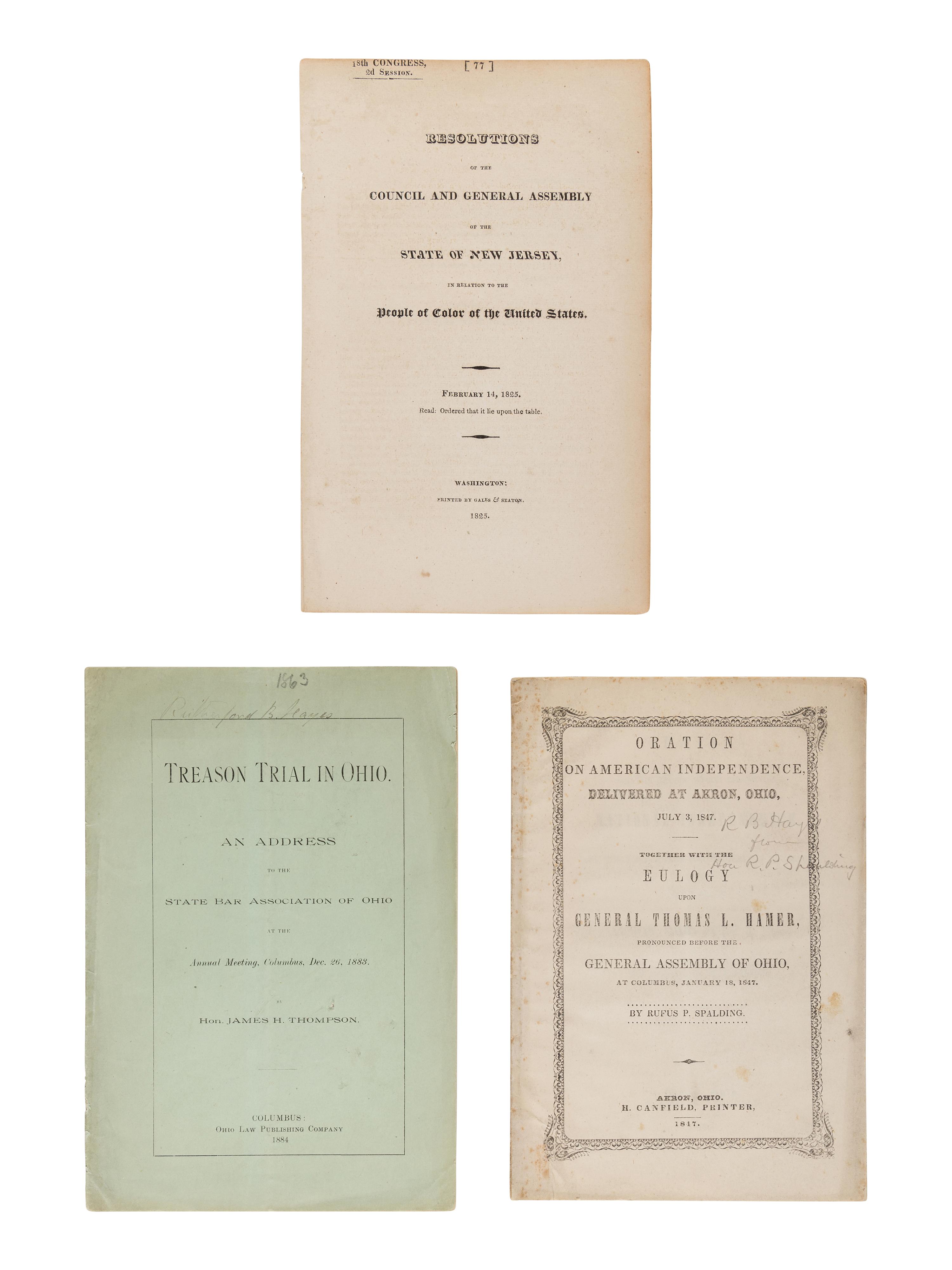 [AMERICANA]. A group of 22 works relating to late-18th through early-20th-century American history, including: