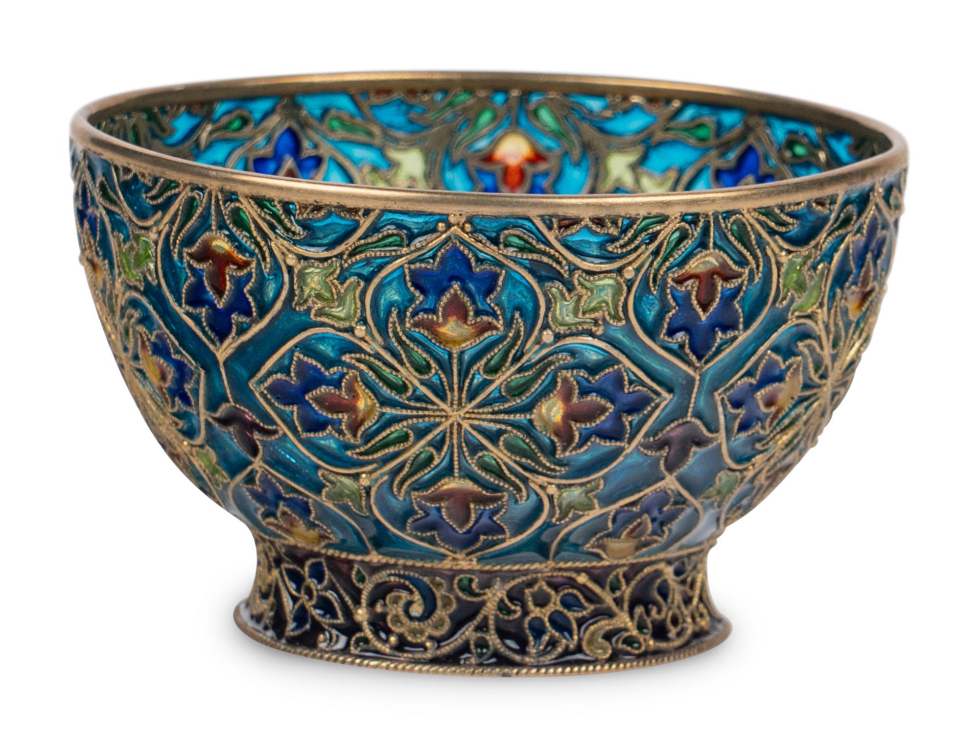 A Russo-Ukranian Plique-à-Jour Enamel Bowl