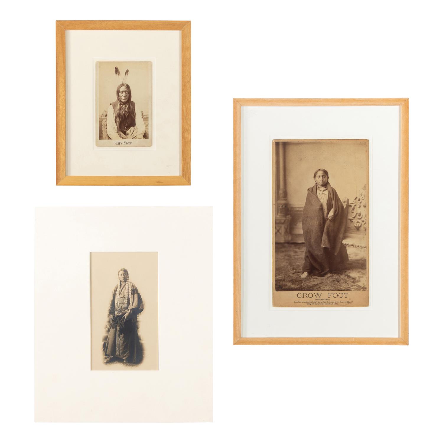 Barry, D.F. (1854-1934). A group of 3 photos of Native American subjects, including Sitting Bull's relations.