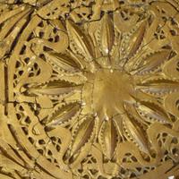 A Sullivan Designed Painted Plaster Panel from the Garrick Theater 29" W x 2" D x 28" H — United States, Circa 1891