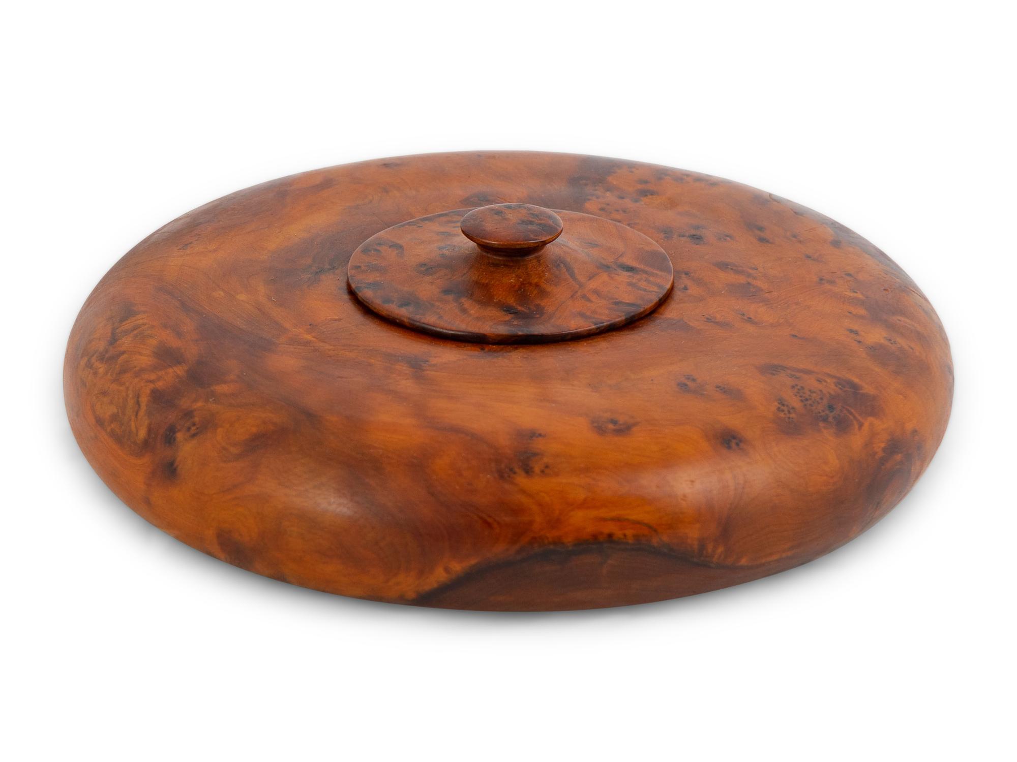 American Studio Craft Wood Turned Lidded Bowl