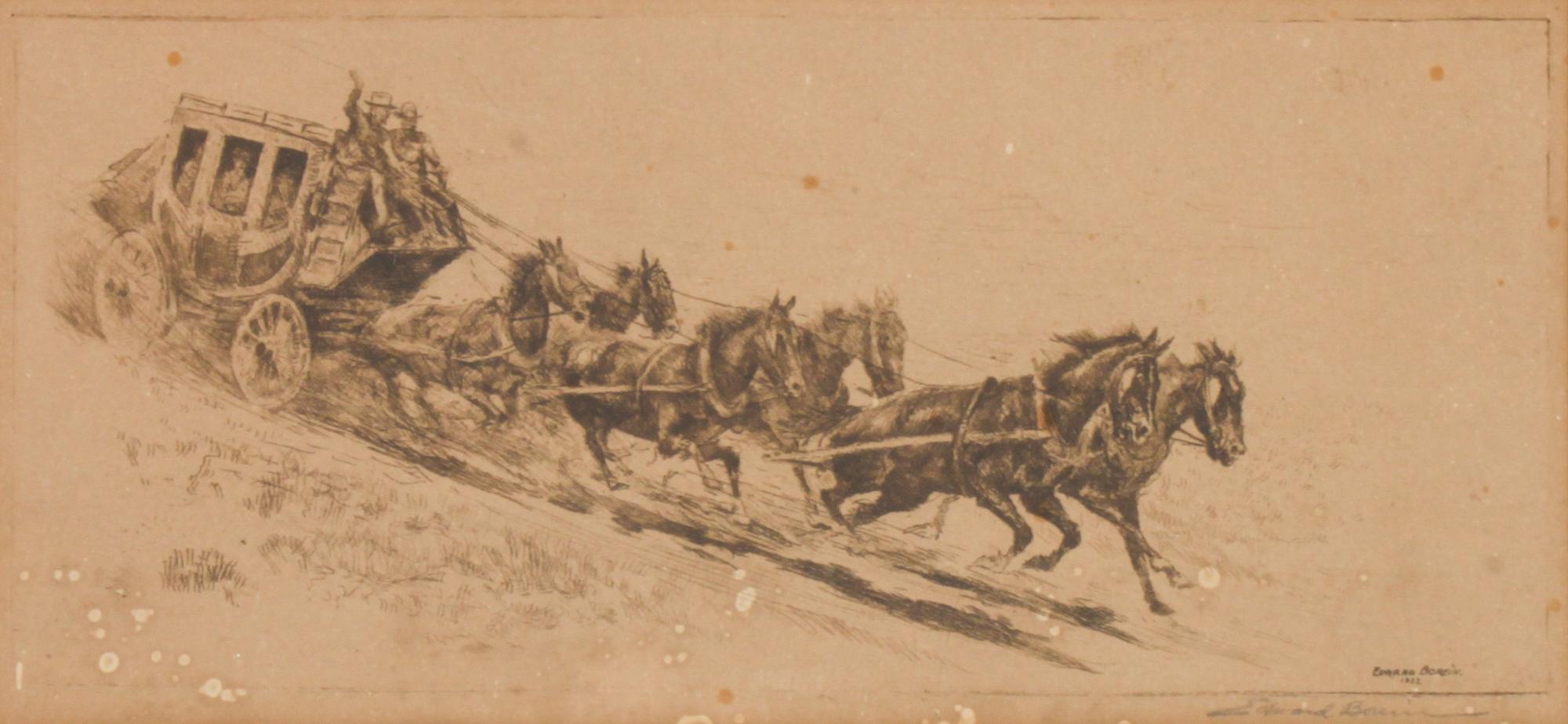 Edward Borein 4 3/4 x 10 inches — (American, 1872-1945)