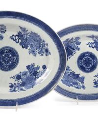 A Large Group of Chinese Export 'Fitzhugh' and Other Blue and White Porcelain Articles