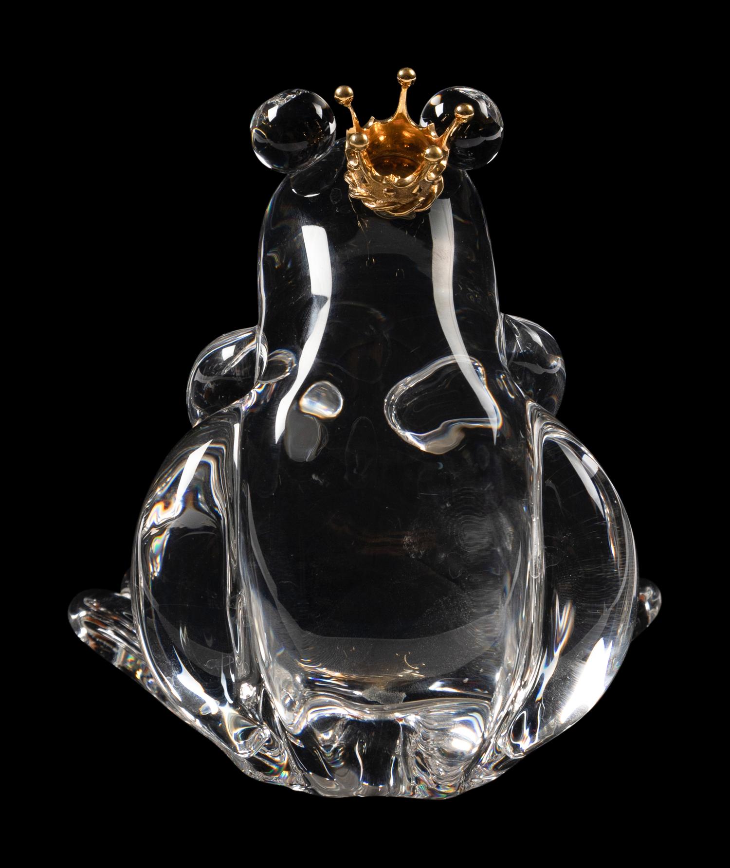 A Steuben Frog Prince Gold-Mounted Figure