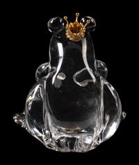 A Steuben Frog Prince Gold-Mounted Figure