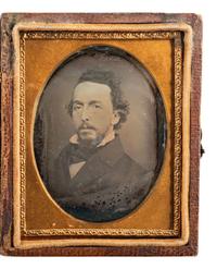 [EARLY PHOTOGRAPHY]. Ninth plate daguerreotype of Bayard Taylor (1825-1878), American poet, literary critic, author, and diplomat.