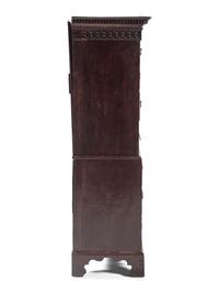 A George III Chinese Chippendale Carved Mahogany Chest-on-Chest