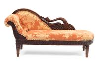 An Empire Style Mahogany Child's Recamier Height 16 1/2 x width 36 1/2 x depth 14 inches. — LATE 19TH CENTURY