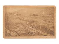 [WESTERN AMERICANA - MINING]. A group of 3 photographs of gold miners at work.
