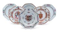 Six Chinese Export Porcelain Plates