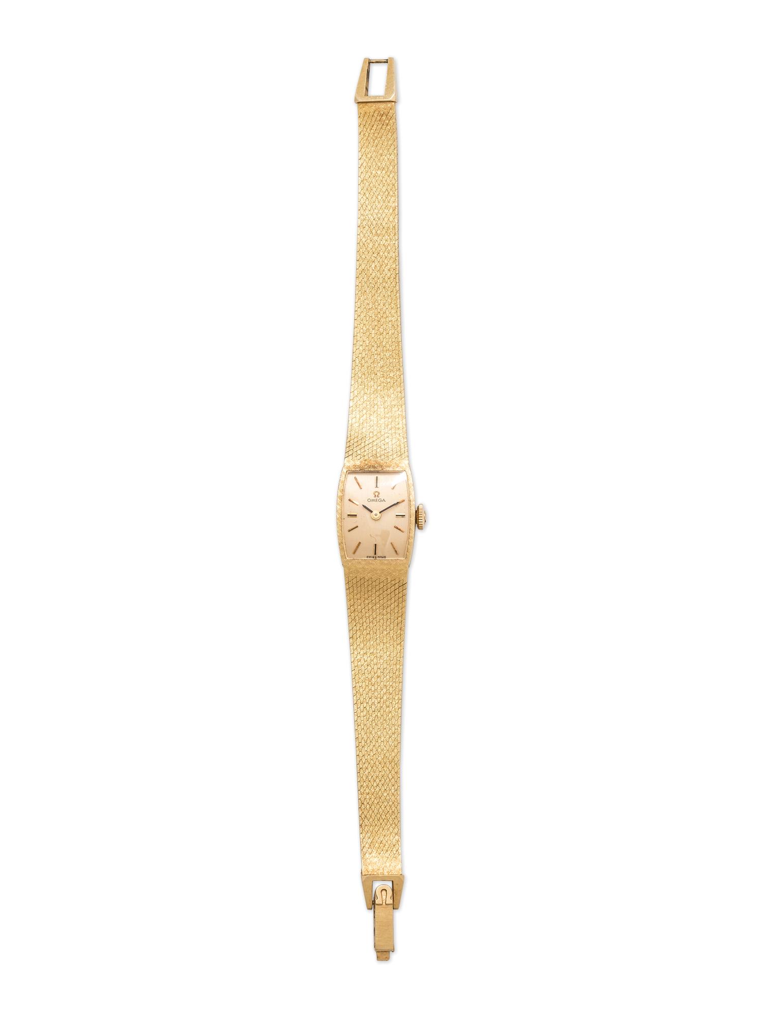 OMEGA, 14K YELLOW GOLD WRISTWATCH