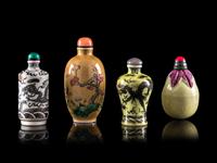 Four Chinese Porcelain Snuff Bottles