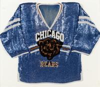 A Sequined Chicago Bears Jersey Presentation Formerly Displayed at Mike Ditka’s Restaurant