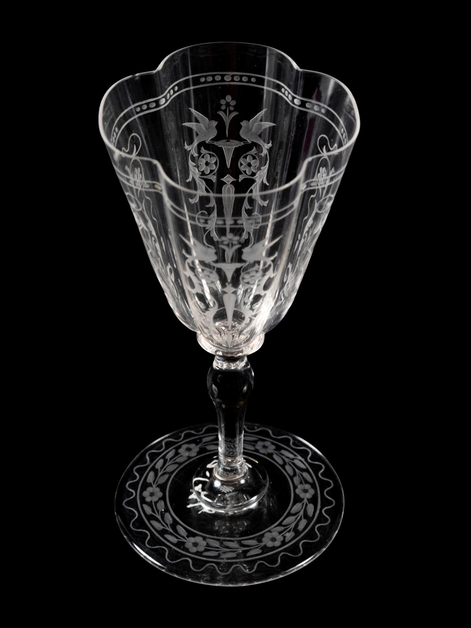 A Group of Six Austrian Cut Glass Drinking Articles