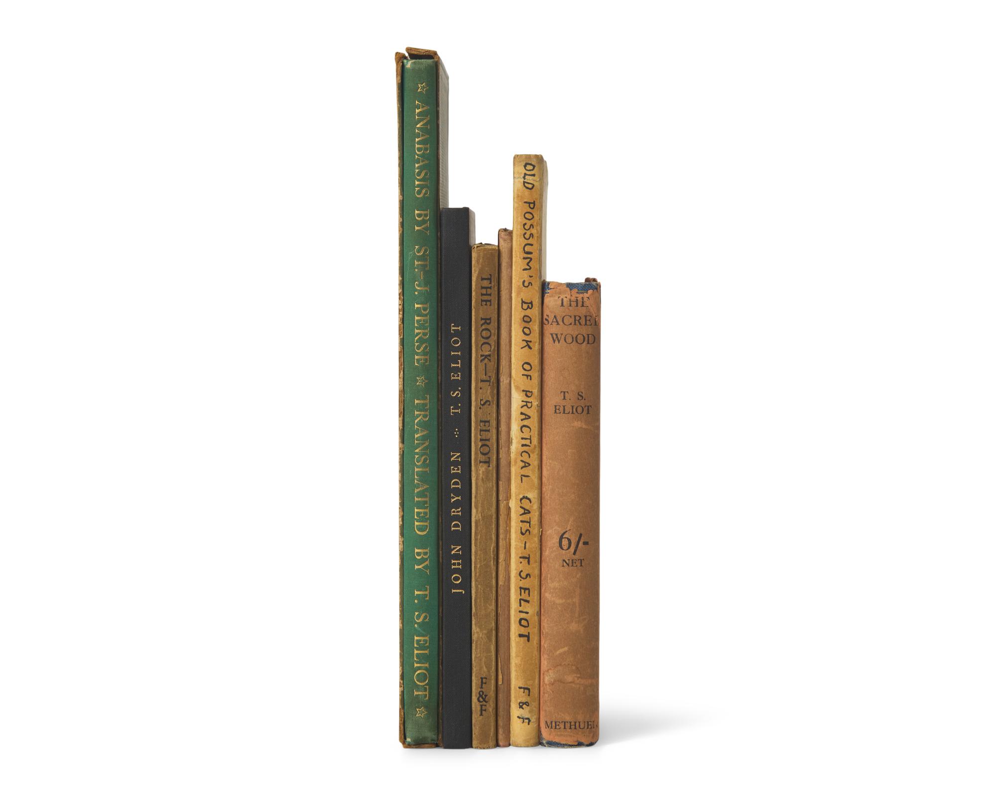 ELIOT, T.S. (1888-1965). A group of 6 FIRST EDITIONS, comprising: