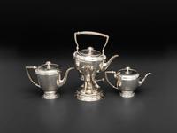 An American Silver Seven Piece Tea and Coffee Service with Matching Tray