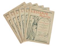 L'Estampe Moderne. Paris: L'Imprimerie Campenois, May-October 1897. 24 color lithographic plates, original printed wrappers.