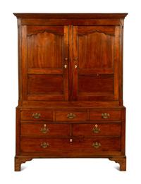 A George II Mahogany Linen Press — 19TH CENTURY