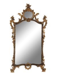 An Italian Baroque Style Giltwood Mirror