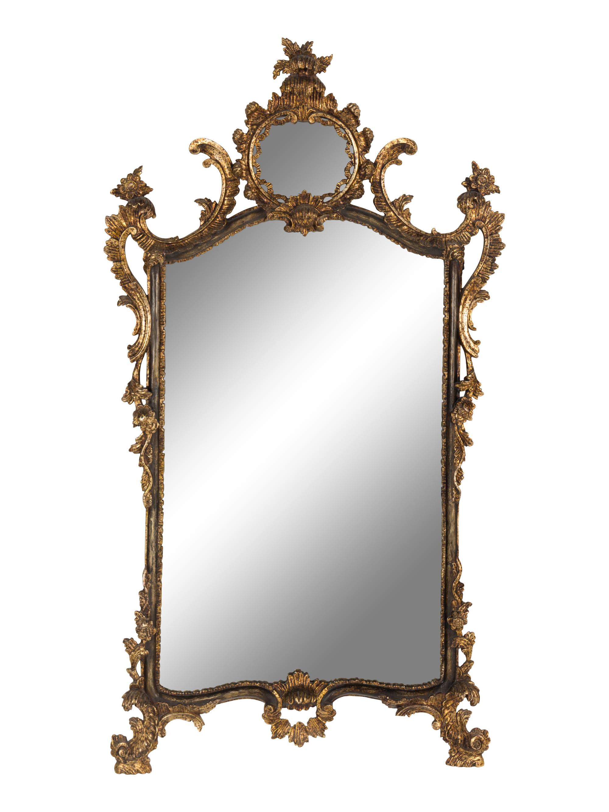 An Italian Baroque Style Giltwood Mirror