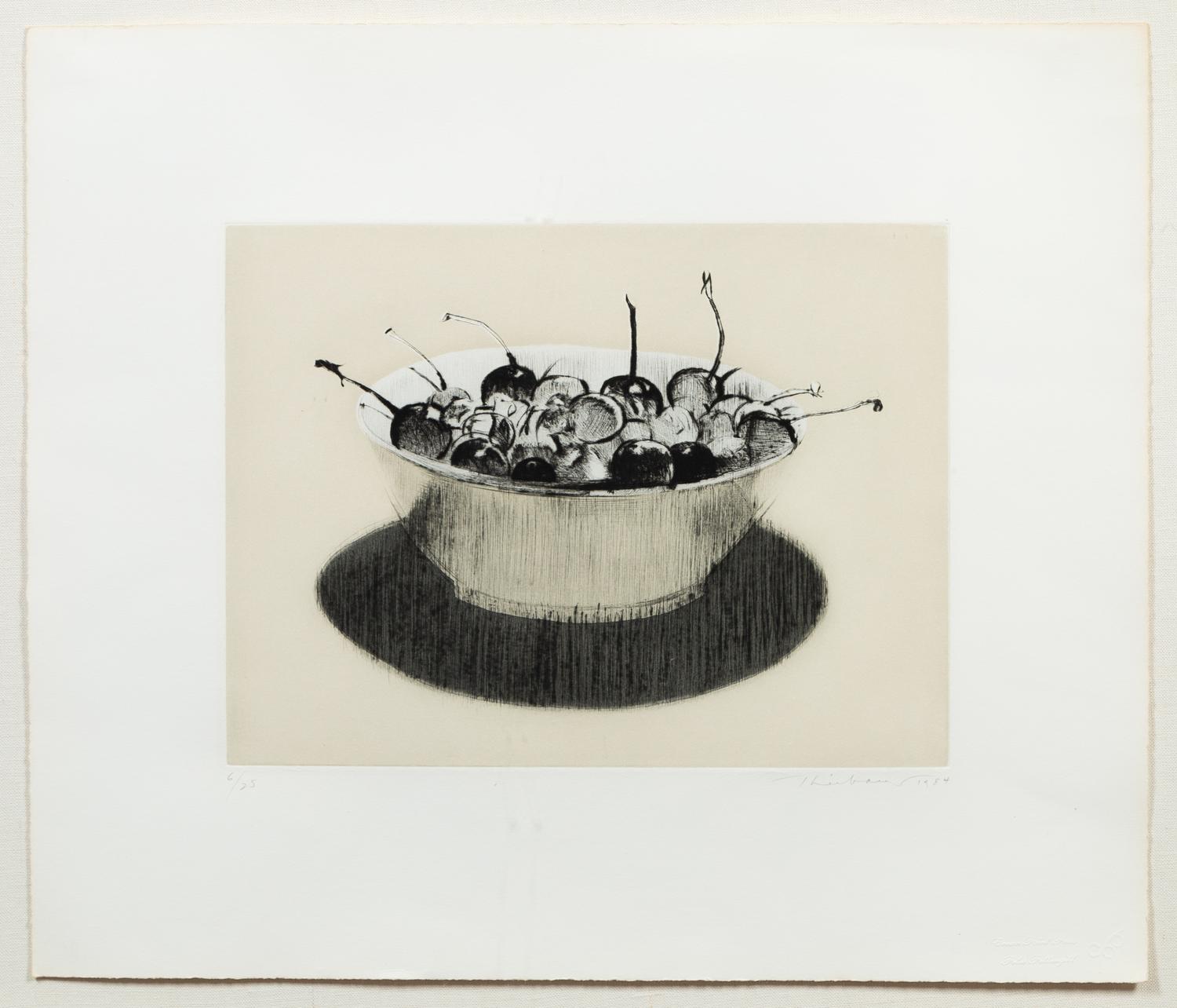 Wayne Thiebaud, (American, b. 1920), Cherries, 1984