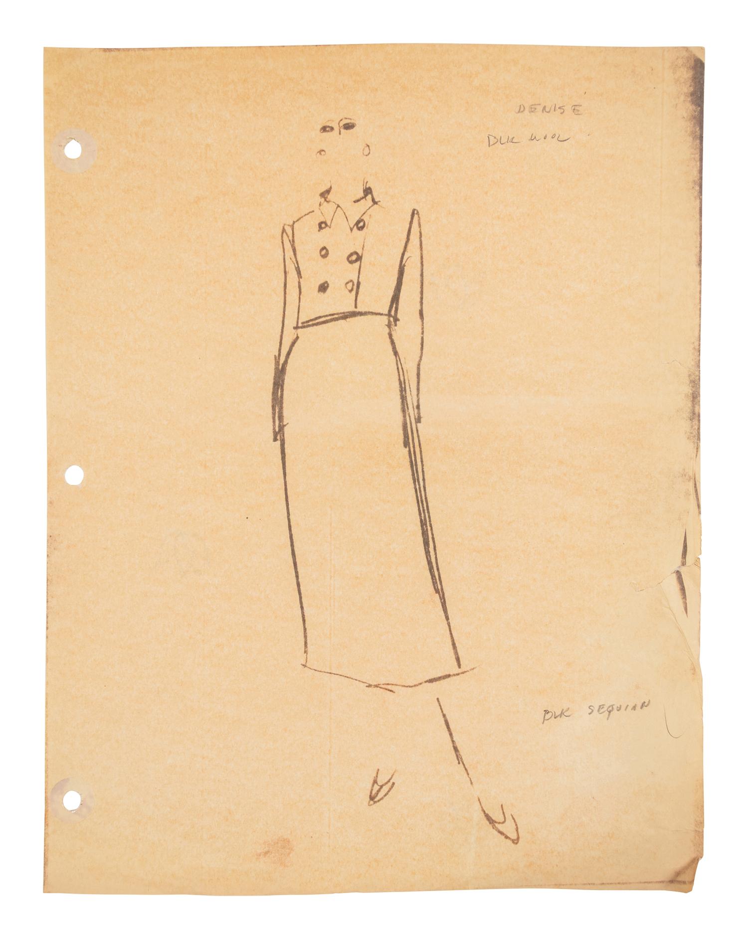 A Large Group of Norell Fashion Sketches