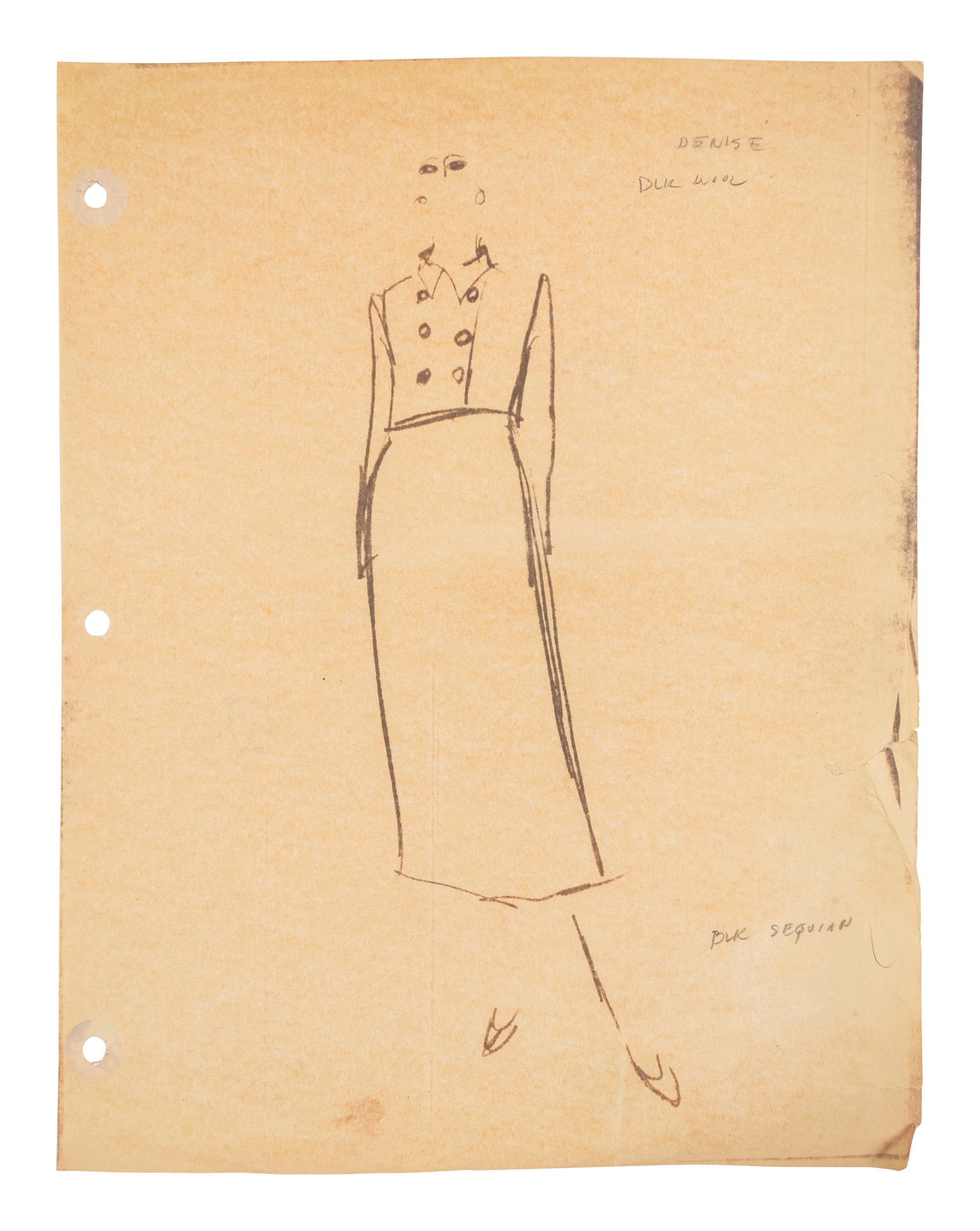 A Large Group of Norell Fashion Sketches