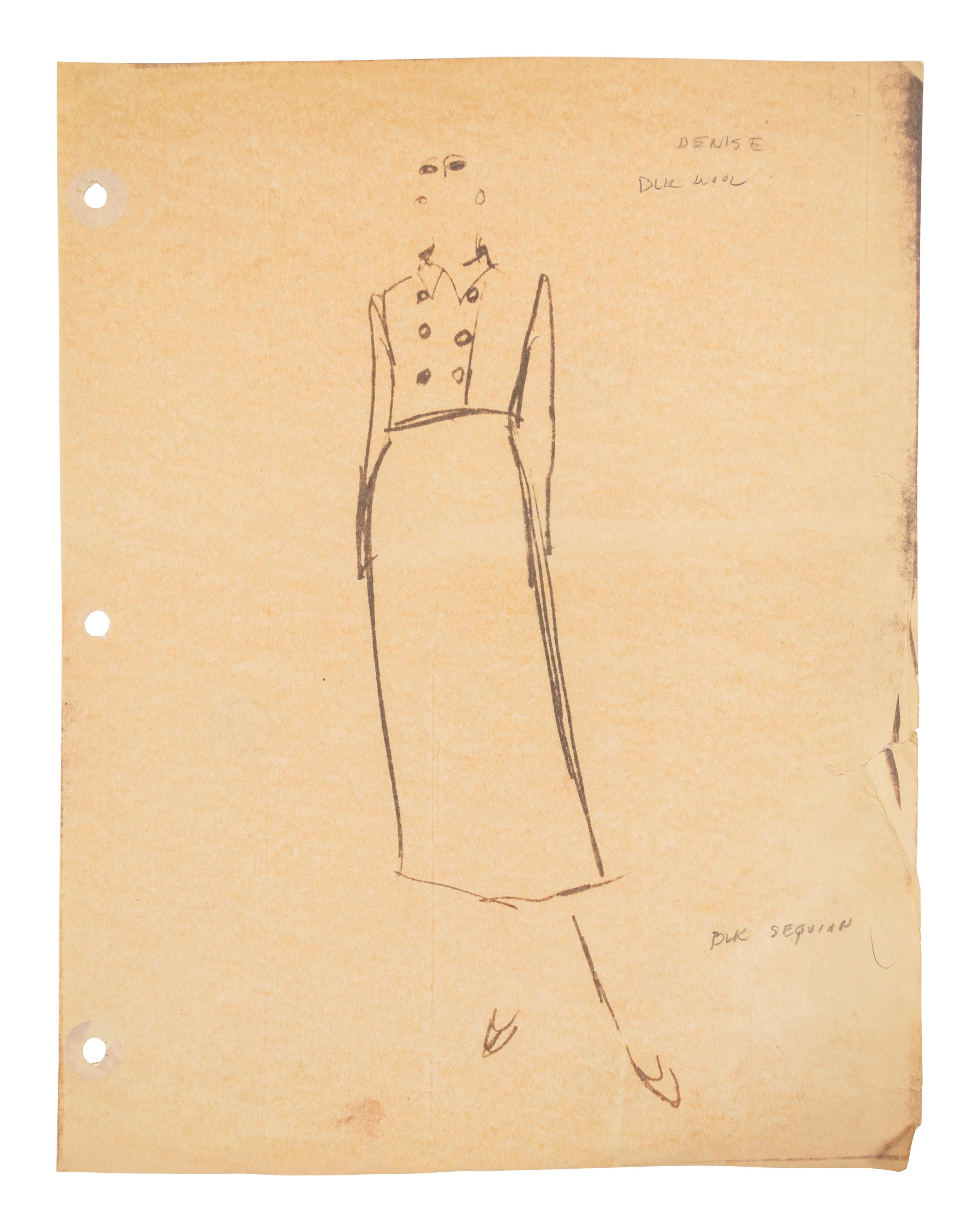 A Large Group of Norell Fashion Sketches