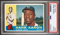 A 1960 Topps Hank Aaron Baseball Card No. 300 (PSA 4 VG-EX)