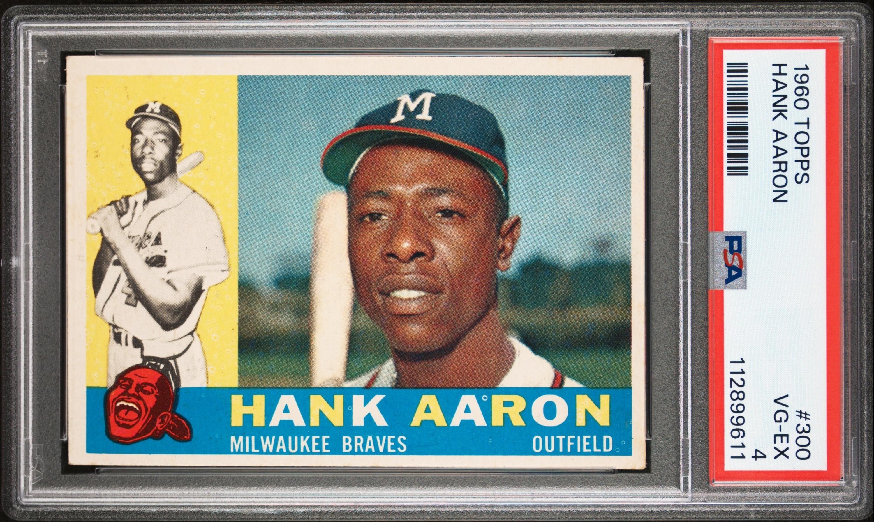 A 1960 Topps Hank Aaron Baseball Card No. 300 (PSA 4 VG-EX)