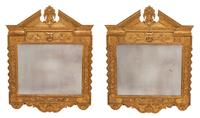 A Pair of George II Style Giltwood Mirrors