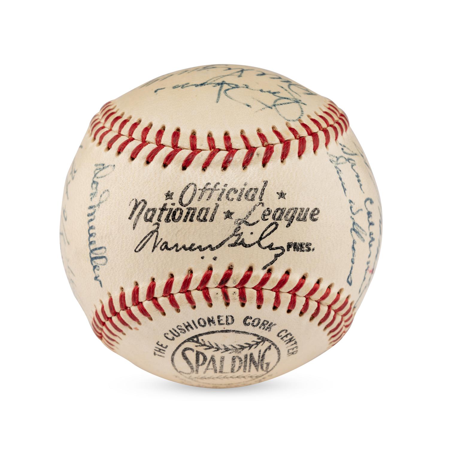 A 1953 New York Giants Team Signed Autograph Baseball