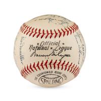 A 1953 New York Giants Team Signed Autograph Baseball