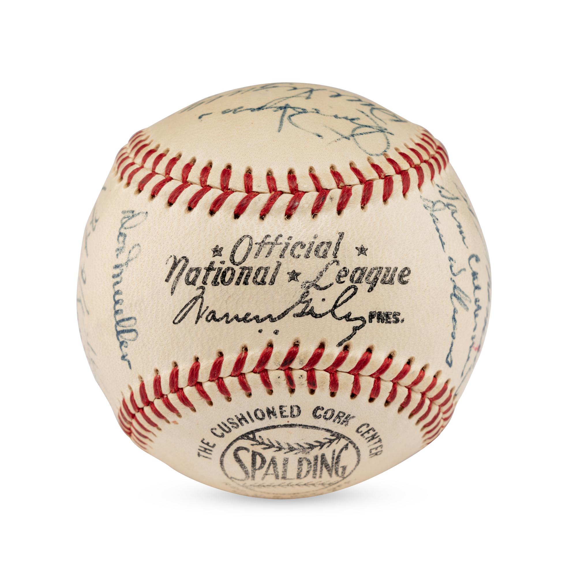 A 1953 New York Giants Team Signed Autograph Baseball