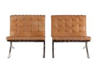 Pair of Barcelona Lounge Chairs Knoll International, USA