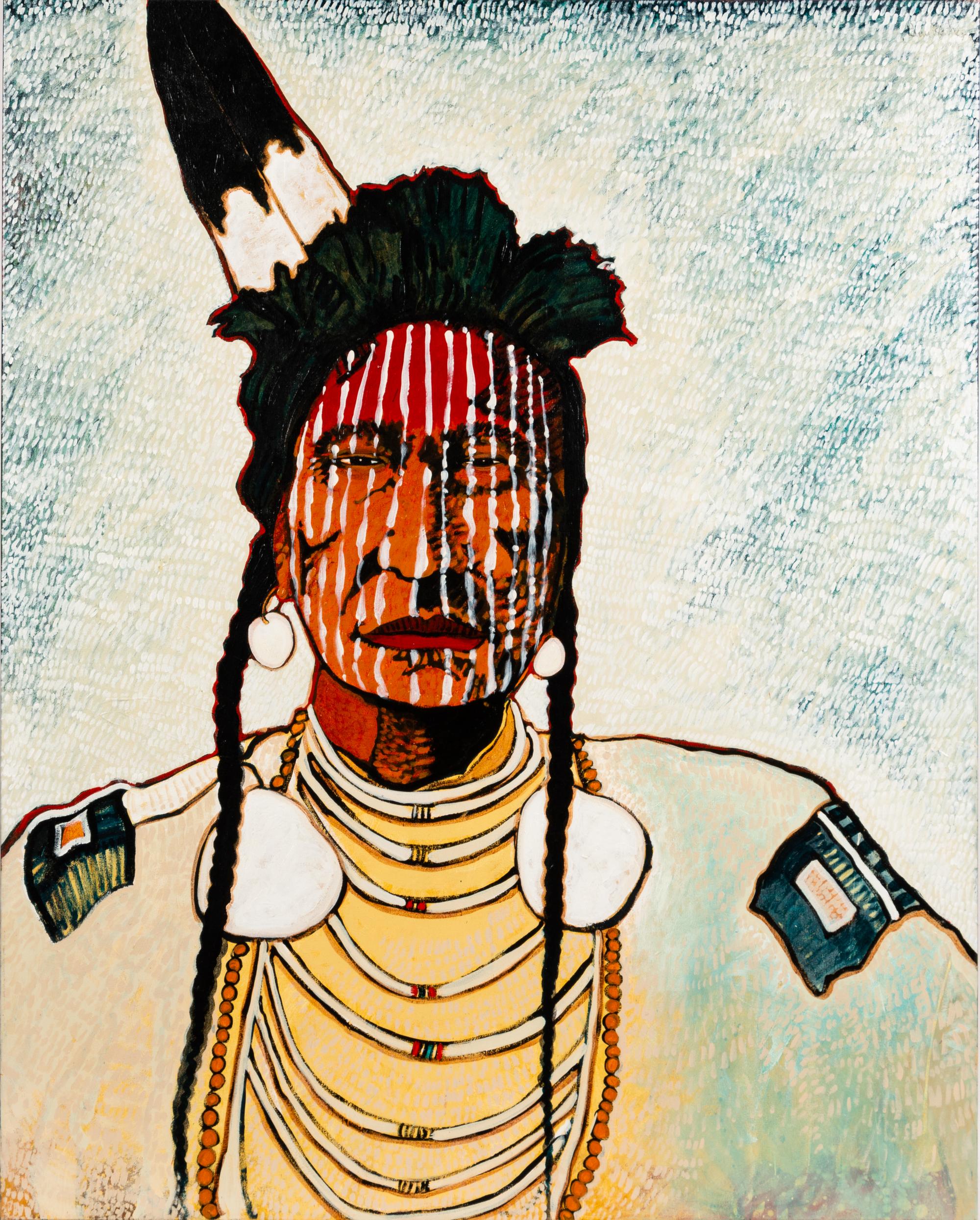 Old Warrior Chief of the Crow Indians, MT USA, "Sun Down"