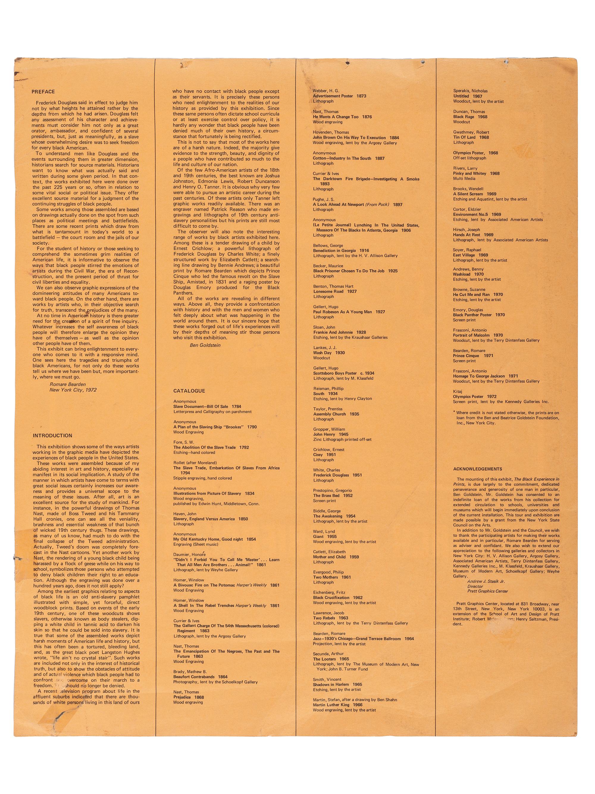 [ART]. A pair of posters announcing African American art exhibitions. 1972-1998.
