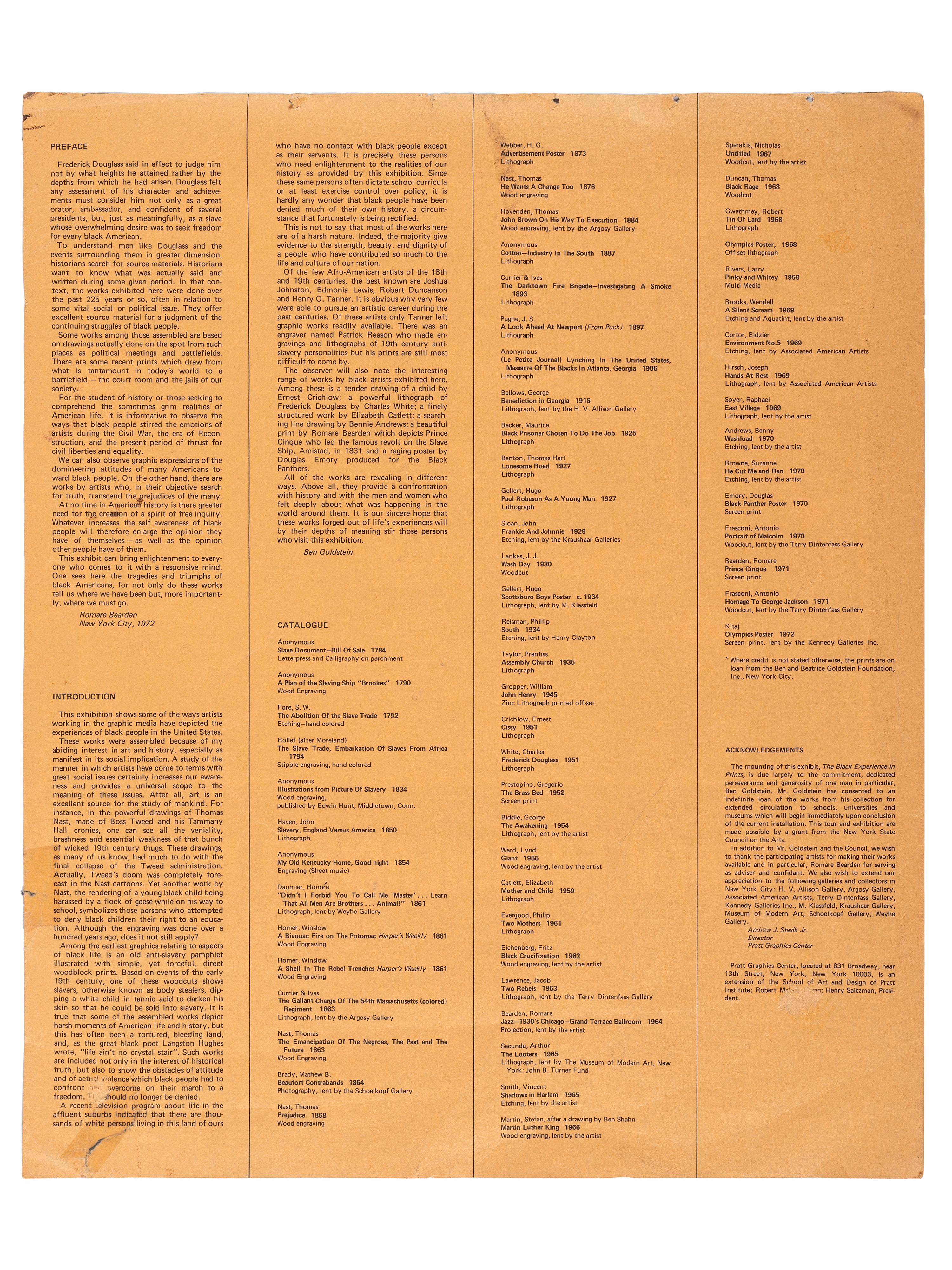 [ART]. A pair of posters announcing African American art exhibitions. 1972-1998.