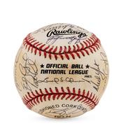 A 1995 World Series Champions Atlanta Braves Team Signed Autograph Baseball (Beckett Authentication Services Letter of Authenticity)
