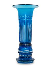 A Saint-Louis Nepal Cut-to-Clear Glass Vase