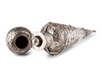 A Continental Silver Decanter, Beaker and Perfume