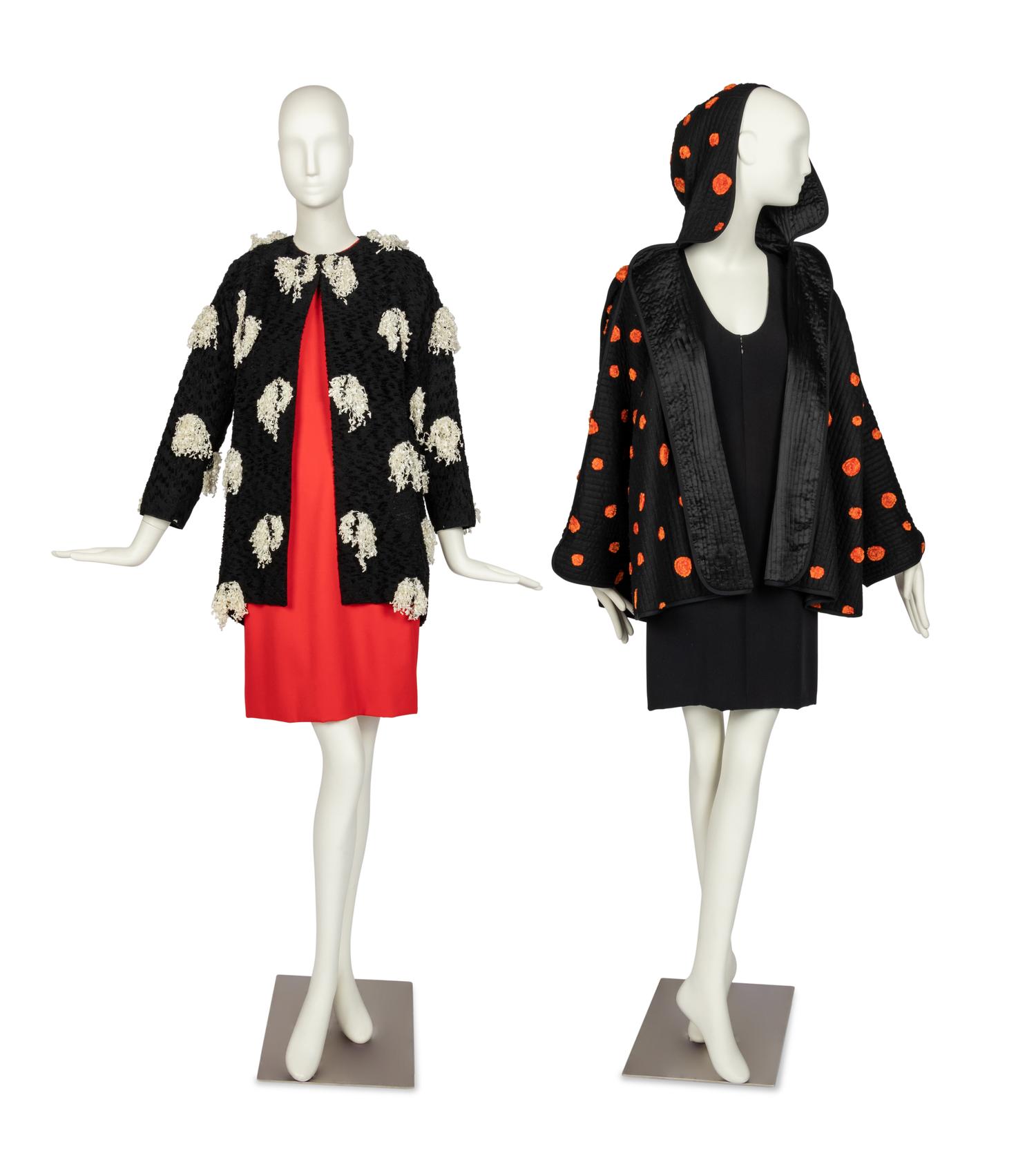 Four Geoffrey Beene Items: Two Coats & Two Dresses, 1990