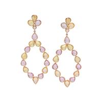 MULTICOLOR SAPPHIRE AND DIAMOND EARRINGS