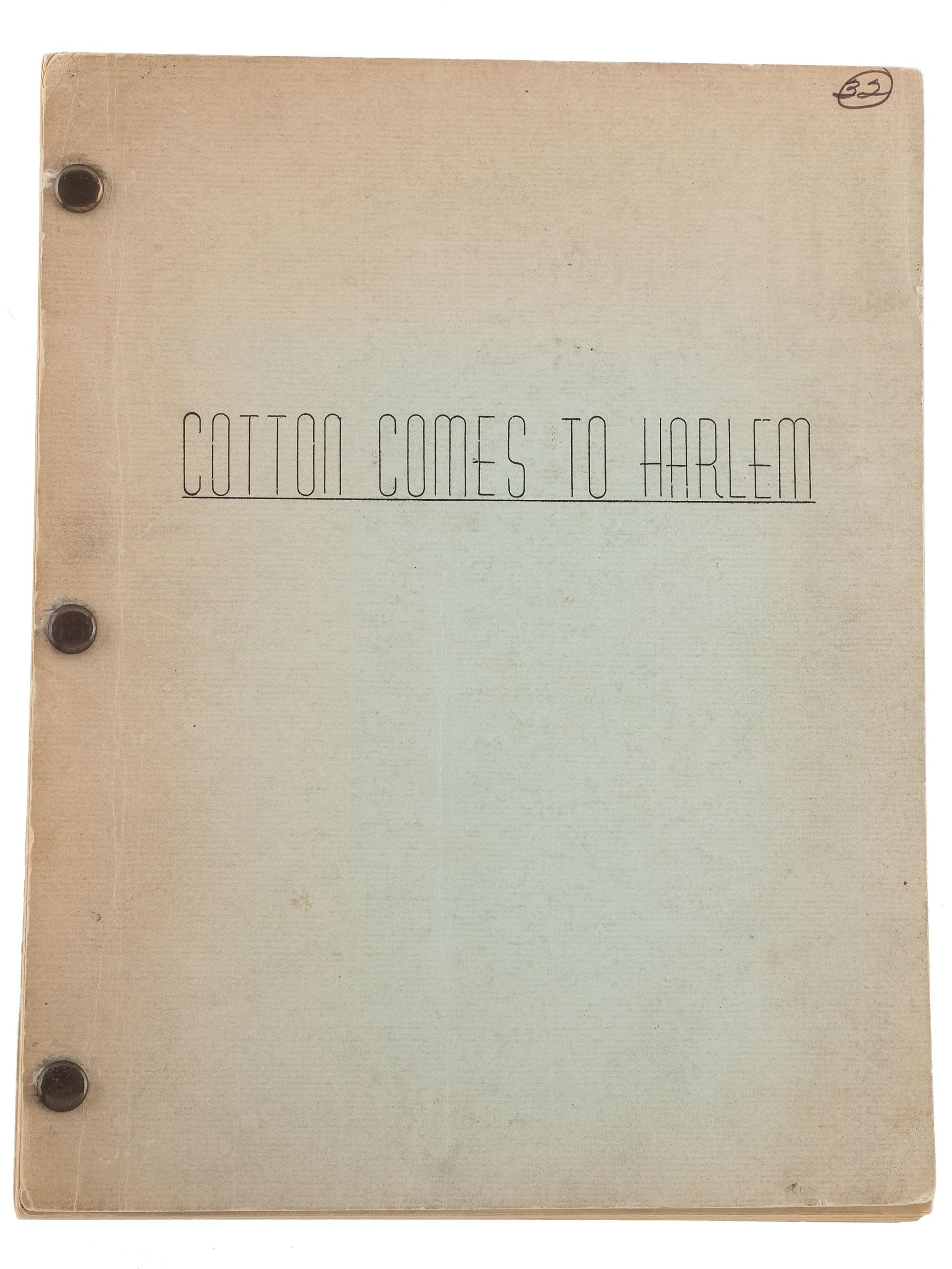 [FILM] -- [DAVIS, Ossie (1917-2005), his copy]. DAVIS, Ossie. Arnold Perl (1914-1971). Cotton Comes to Harlem Screenplay Revised. Los Angeles: Alert Duplicating Service, 1969.